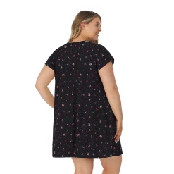 Plus Size Croft & Barrow® Cozy Short Sleeve Smocked Nightgown -Outlet Croft & Barrow Store 5637632 ALT