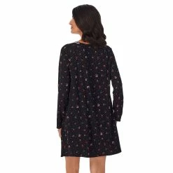 Women's Croft & Barrow® Cozy Long Sleeve Smocked Nightgown -Outlet Croft & Barrow Store 5637634 ALT