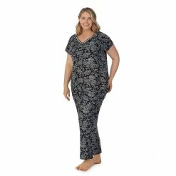 Plus Size Croft & Barrow® Cozy Short Sleeve Button-Front Pajama Top & Pajama Pants Sleep Set 10 Plus Size Croft & Barrow® Cozy Short Sleeve Button-Front Pajama Top & Pajama Pants Sleep Set -Outlet Croft & Barrow Store 5637641 ALT2