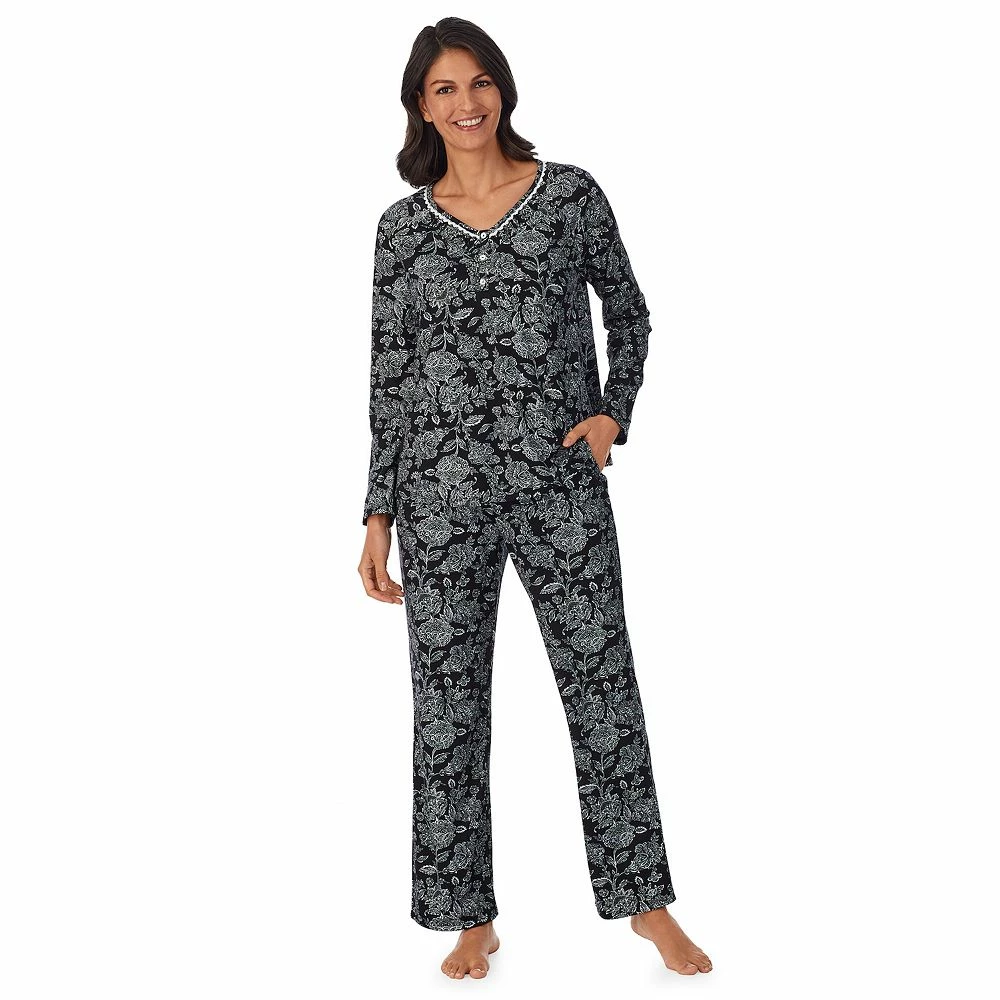 Women's Croft & Barrow® Cozy Long Sleeve Pajama Top & Pajama Pants Sleep Set 2 Women's Croft & Barrow® Cozy Long Sleeve Pajama Top & Pajama Pants Sleep Set - Image 2