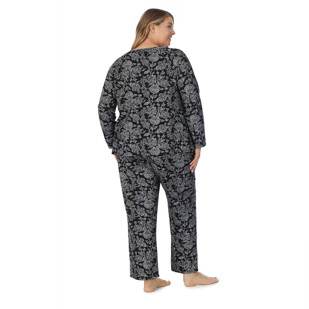 Plus Size Croft & Barrow® Cozy Long Sleeve Pajama Top & Pajama Pants Sleep Set 4 Plus Size Croft & Barrow® Cozy Long Sleeve Pajama Top & Pajama Pants Sleep Set - Image 4