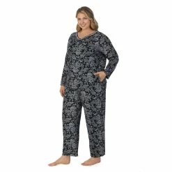 Plus Size Croft & Barrow® Cozy Long Sleeve Pajama Top & Pajama Pants Sleep Set 10 Plus Size Croft & Barrow® Cozy Long Sleeve Pajama Top & Pajama Pants Sleep Set -Outlet Croft & Barrow Store 5637645 ALT2