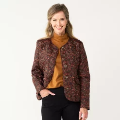 Petite Croft & Barrow® Quilted Jacket -Outlet Croft & Barrow Store 5651175 Vines