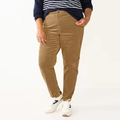 Plus Size Croft & Barrow® Straight-Leg Corduroy Pants 8 Plus Size Croft & Barrow® Straight-Leg Corduroy Pants -Outlet Croft & Barrow Store 5654401 Brown