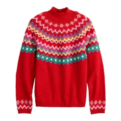 Women's Croft & Barrow® Puff-Sleeve Bobble Sweater -Outlet Croft & Barrow Store 5655746 ALT5