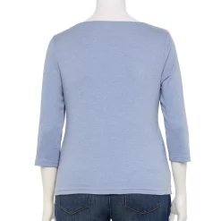 Plus Size Croft & Barrow® Boatneck Tee -Outlet Croft & Barrow Store 5663153 ALT