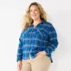 Plus Size Croft & Barrow® The Extra Soft Plaid Flannel Shirt