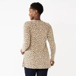 Women's Croft & Barrow® V-Neck Tunic Top -Outlet Croft & Barrow Store 5666695 ALT