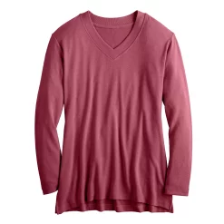 Women's Croft & Barrow® V-Neck Tunic Top -Outlet Croft & Barrow Store 5666695 ALT5