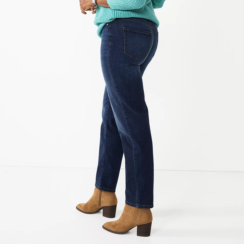 Women's Croft & Barrow® Sateen Straight Leg Jeans 7 Women's Croft & Barrow® Sateen Straight Leg Jeans - Image 7