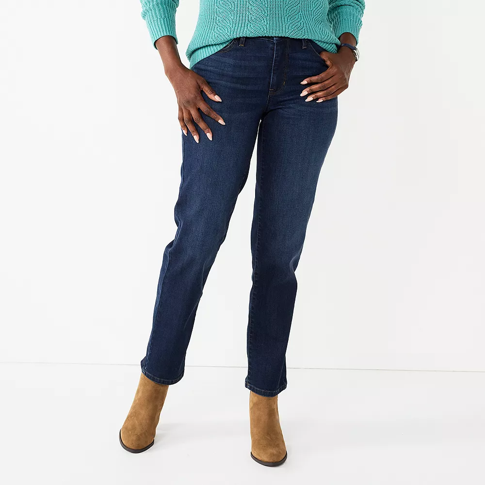 Women's Croft & Barrow® Sateen Straight Leg Jeans 5 Women's Croft & Barrow® Sateen Straight Leg Jeans - Image 5