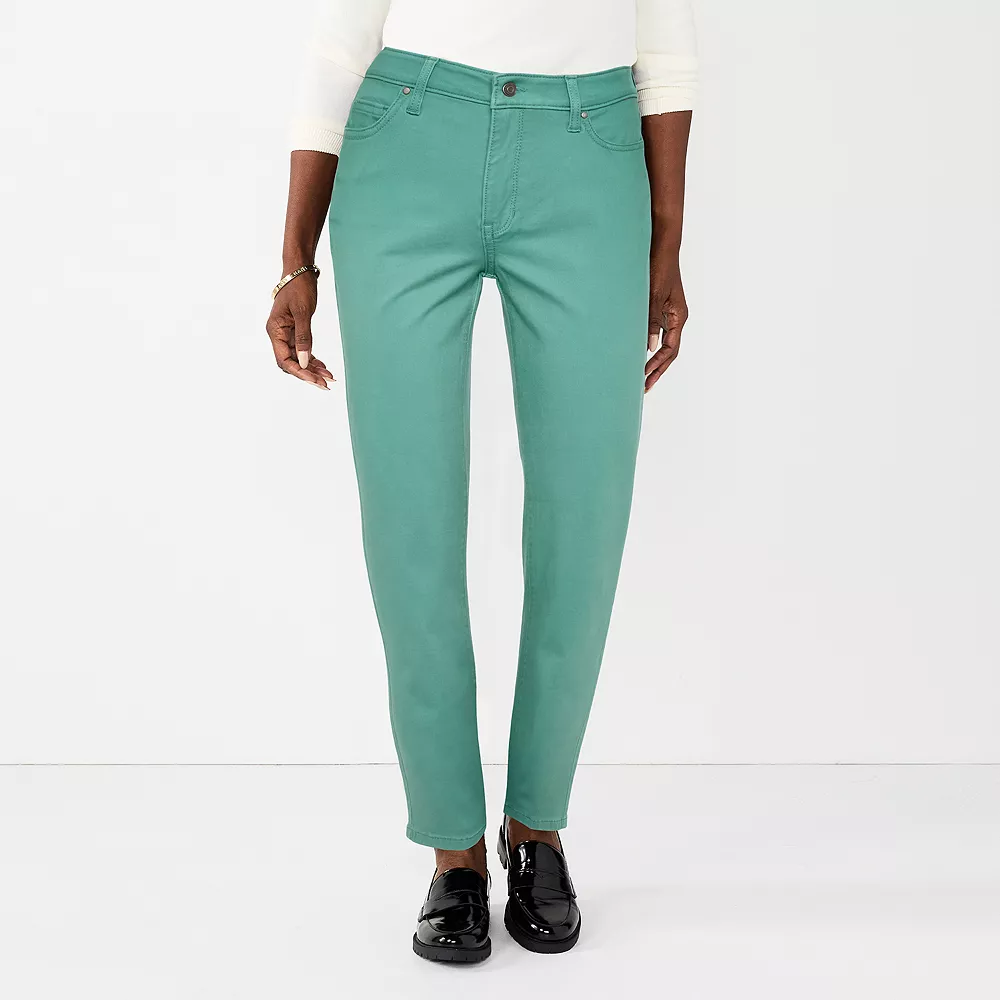 Women's Croft & Barrow® Sateen Straight Leg Jeans 4 Women's Croft & Barrow® Sateen Straight Leg Jeans - Image 4