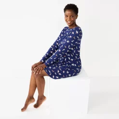 Women's Croft & Barrow® Long Sleeve Cozy Sleepshirt -Outlet Croft & Barrow Store 5677583 ALT2