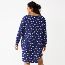 Plus Size Croft & Barrow® Long Sleeve Cozy Sleepshirt 7 Plus Size Croft & Barrow® Long Sleeve Cozy Sleepshirt -Outlet Croft & Barrow Store 5677585 ALT