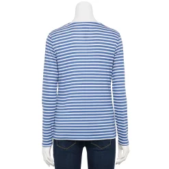 Petite Croft & Barrow® Long Sleeve Crewneck Top -Outlet Croft & Barrow Store 5698437 ALT