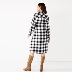 Women's Croft & Barrow® Knot-Waist Shirt Dress -Outlet Croft & Barrow Store 5700435 ALT