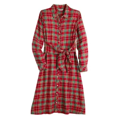 Women's Croft & Barrow® Knot-Waist Shirt Dress -Outlet Croft & Barrow Store 5700435 ALT5