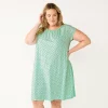 Plus Size Croft & Barrow® Short Sleeve Cotton Nightgown