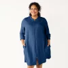 Plus Size Croft & Barrow® Quilted Zip Duster Robe