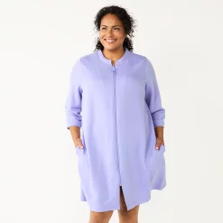 Plus Size Croft & Barrow® Quilted Zip Duster Robe -Outlet Croft & Barrow Store 5715005 Peri