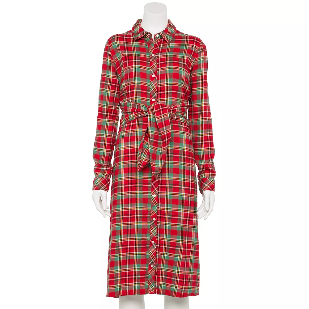 Petite Croft & Barrow® Knot-Waist Shirt Dress 1 Petite Croft & Barrow® Knot-Waist Shirt Dress