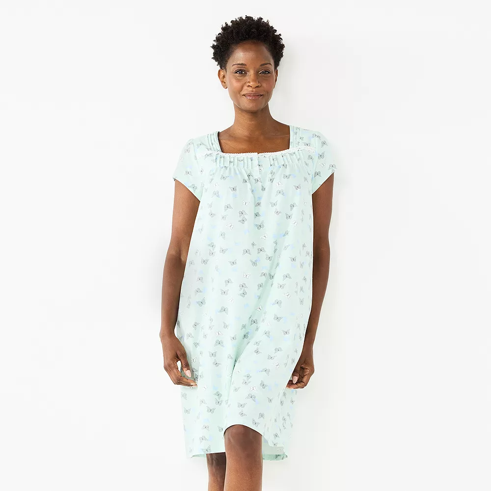 Petite Croft & Barrow® Short Sleeve Knit Nightgown 5 Petite Croft & Barrow® Short Sleeve Knit Nightgown - Image 5