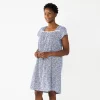 Petite Croft & Barrow® Short Sleeve Knit Nightgown