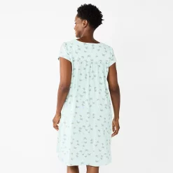Women's Croft & Barrow® Short Sleeve Knit Nightgown -Outlet Croft & Barrow Store 5773731 ALT