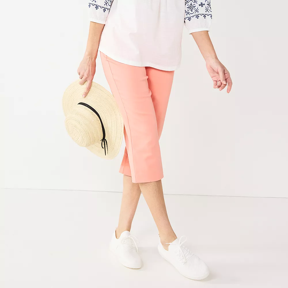 Petite Croft & Barrow® Effortless Stretch Mid-Rise Capri Pants 2 Petite Croft & Barrow® Effortless Stretch Mid-Rise Capri Pants - Image 2