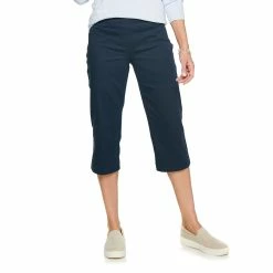 Petite Croft & Barrow® Effortless Stretch Mid-Rise Capri Pants 9 Petite Croft & Barrow® Effortless Stretch Mid-Rise Capri Pants -Outlet Croft & Barrow Store 5774945 Navy