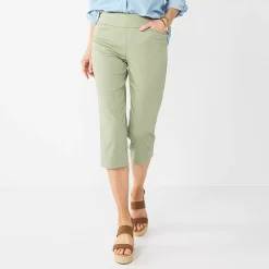 Petite Croft & Barrow® Effortless Stretch Mid-Rise Capri Pants 13 Petite Croft & Barrow® Effortless Stretch Mid-Rise Capri Pants -Outlet Croft & Barrow Store 5774945 Sage