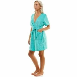 Women's Croft & Barrow® Short Sleeve Terry Wrap Robe -Outlet Croft & Barrow Store 5796057 ALT2