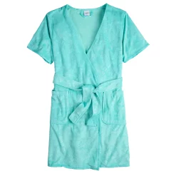 Women's Croft & Barrow® Short Sleeve Terry Wrap Robe -Outlet Croft & Barrow Store 5796057 ALT5