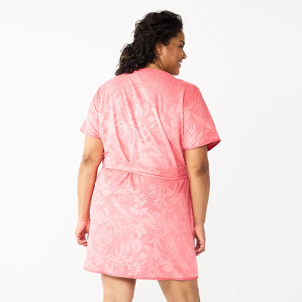 Plus Size Croft & Barrow® Short Sleeve Terry Wrap Robe 4 Plus Size Croft & Barrow® Short Sleeve Terry Wrap Robe - Image 4