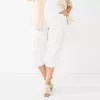Plus Size Croft & Barrow® Pull-On Denim Capri Pants