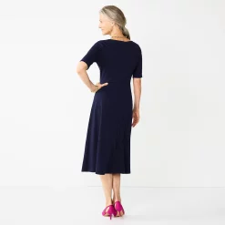 Women's Croft & Barrow® Fit & Flare Midi Dress 17 Women's Croft & Barrow® Fit & Flare Midi Dress -Outlet Croft & Barrow Store 5810520 ALT