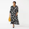 Plus Size Croft & Barrow® Ruffle Hem Maxi Dress