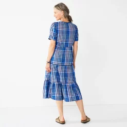 Women's Croft & Barrow® Tiered Midi Dress -Outlet Croft & Barrow Store 5835242 ALT