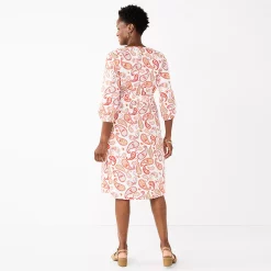 Women's Croft & Barrow® Splitneck Shirt Dress -Outlet Croft & Barrow Store 5835874 ALT