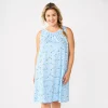 Plus Size Croft & Barrow® Sleeveless Cotton Nightgown
