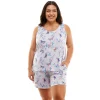 Women's Croft & Barrow® Luxe Pajama Tank & Pajama Shorts Sleep Set