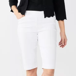 Women's Croft & Barrow® Effortless Stretch Skimmer Shorts -Outlet Croft & Barrow Store 5929121 White