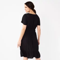 Women's Croft & Barrow® Flutter Sleeve Dress -Outlet Croft & Barrow Store 5929703 ALT