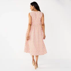 Women's Croft & Barrow® Sleeveless Flared Dress -Outlet Croft & Barrow Store 5931008 ALT