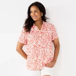 Outlet Croft & Barrow Store 62 Women's Croft & Barrow® Woven Camp Shirt