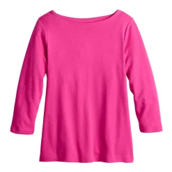 Women's Croft & Barrow® Boatneck Top -Outlet Croft & Barrow Store 6120225 ALT
